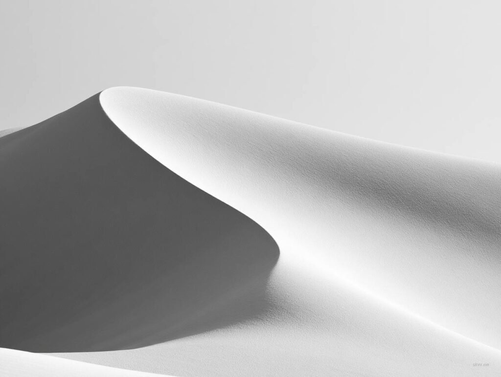Apstraktna minimalistička canvas slika pijesačne dine sa sivim gradijentima